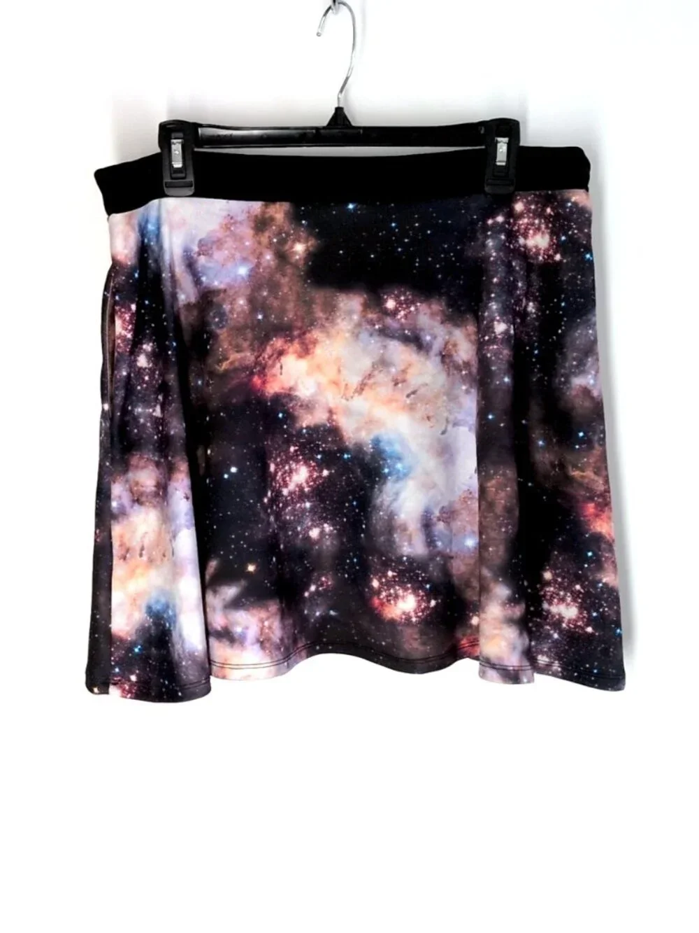 ModCloth Fervour galaxy skater skirt XL space starry night sky pockets